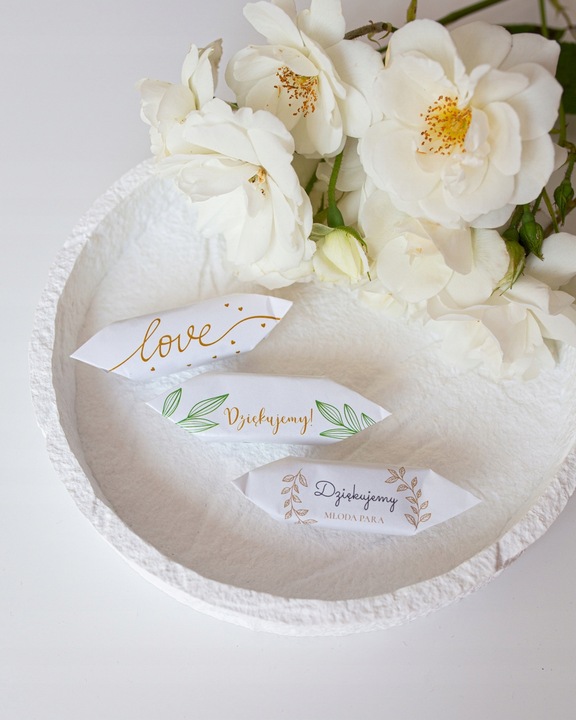 Krówki Ślubne 1 KG Podziękowanie Prezent Express 48h Krówki na wesele