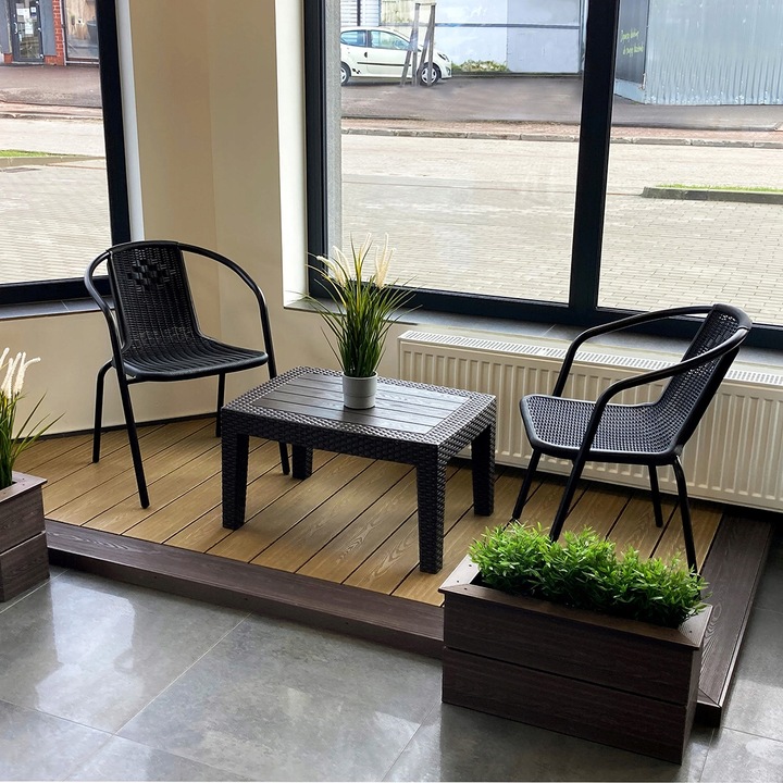 Zestaw 4 krzeseł ogrodowych - komplet FLORA