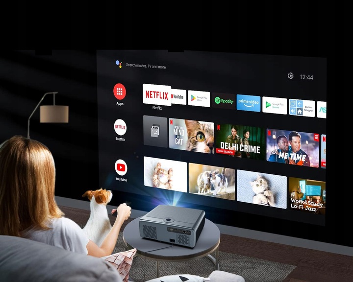 Projektor Rzutnik 30000lm WiFi Android Google TV FULL HD 4K Autofocus
