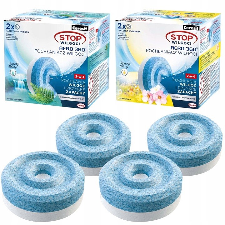 4x POCHŁANIACZ STOP WILGOCI CERESIT AERO WKŁADY