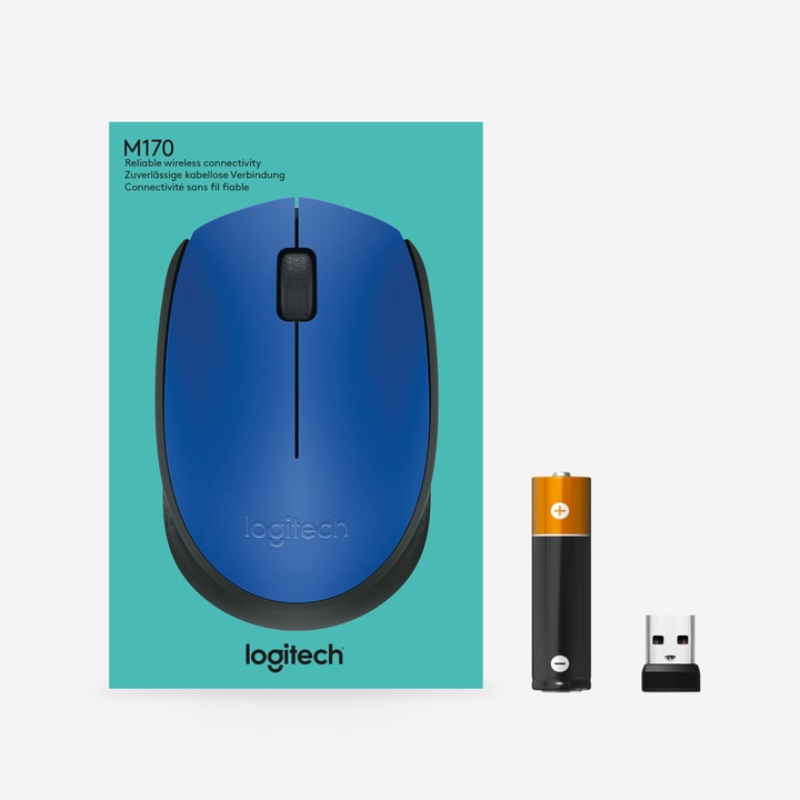 Mysz Logitech 910-004640 (optyczna; 1000 DPI; kolor niebieski