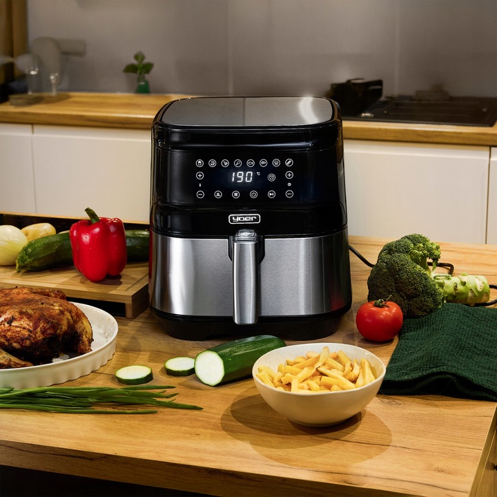 Frytkownica beztłuszczowa 6L Air Fryer Yoer 1700W +Separator +12