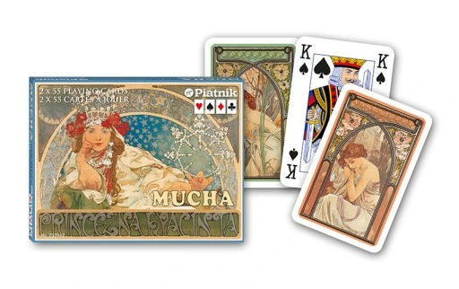 Karty do gry x 2 Mucha, Hiacynta Piatnik