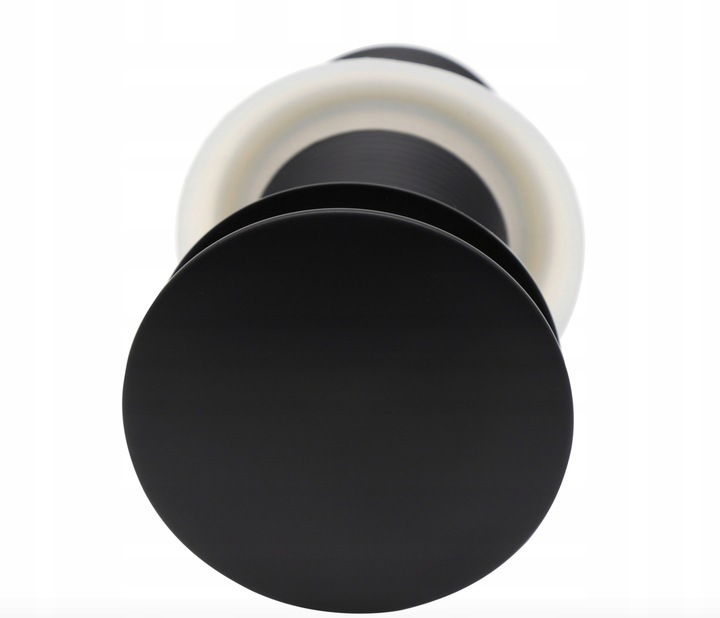 KOREK UMYWALKOWY KLIK-KLAK AUTOMAT BEZ PRZELEWU MOSIĘŻNY CZARNY SATYNOWY