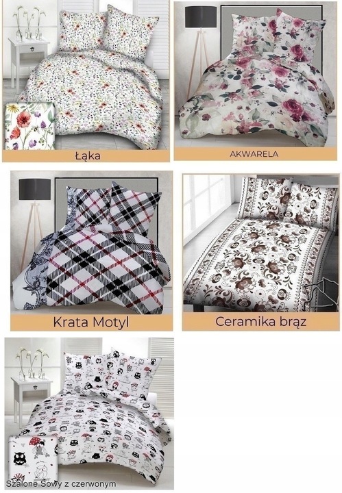 Komplet pościeli 160x200 gruba Polska bawełna 100% dużo wzorów - certyfikat
