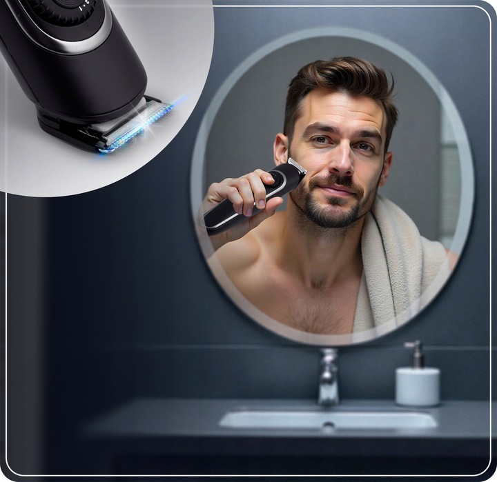 Trymer golarka maszynka do włosów do brody zarostu do golenia 6w1 Berdsen