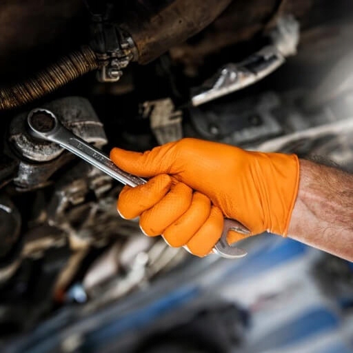 Rękawice Nitrylowe Mercator GOGRIP ORANGE Pomarańczowe 50 sztuk L