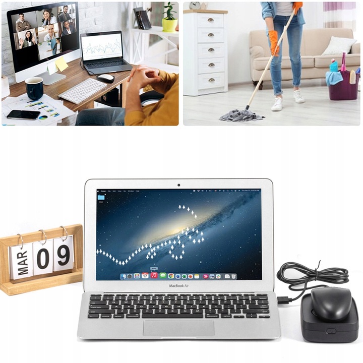 MOUSE JIGGLER MOVER AUTOMATYCZNY USB DLA ZACHOWAJ AKTYWNY EKRAN KOMPUTER