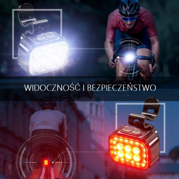 LAMPKA ROWEROWA x2 PRZÓD TYŁ SPECTER IGO 500lm NEW