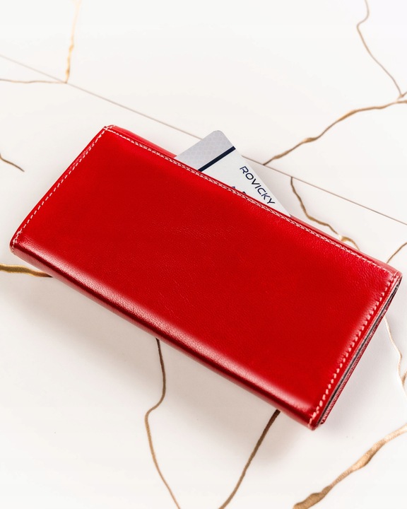 Damski portfel skórzany portmonetka RFID STOP duży pojemny Cavaldi