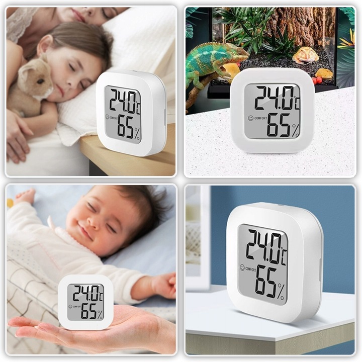 4x TERMOMETR POKOJOWY CYFROWY HIGROMETR ELEKTRONICZNY WILGOTNOŚĆ