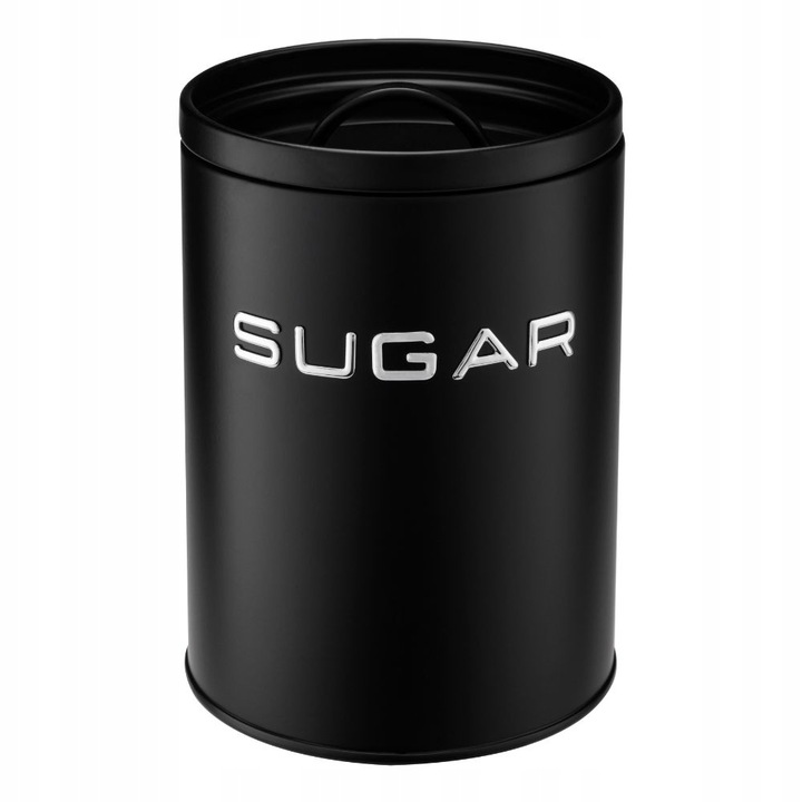 Komplet 3 pojemniki ALEX COFFEE SUGAR TEA czarny kawa cukier herbata zestaw