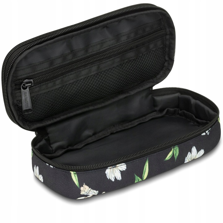 Piórnik dwukomorowy w kwiaty saszetka do szkoły dwie komory pojemny ZAGATTO