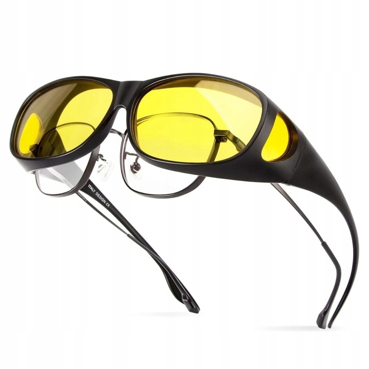 Okulary Przeciwsłoneczne Żółte Rowerowe do Jazdy Samochodem Nocą i w Dzień