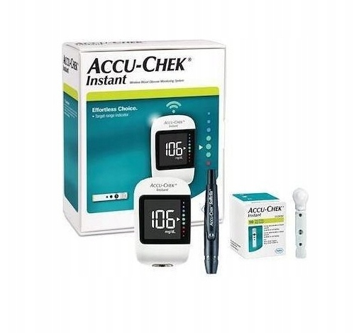 Glukometr Accu-Chek Instant mgdL NOWY zestaw paski nakłuwacz