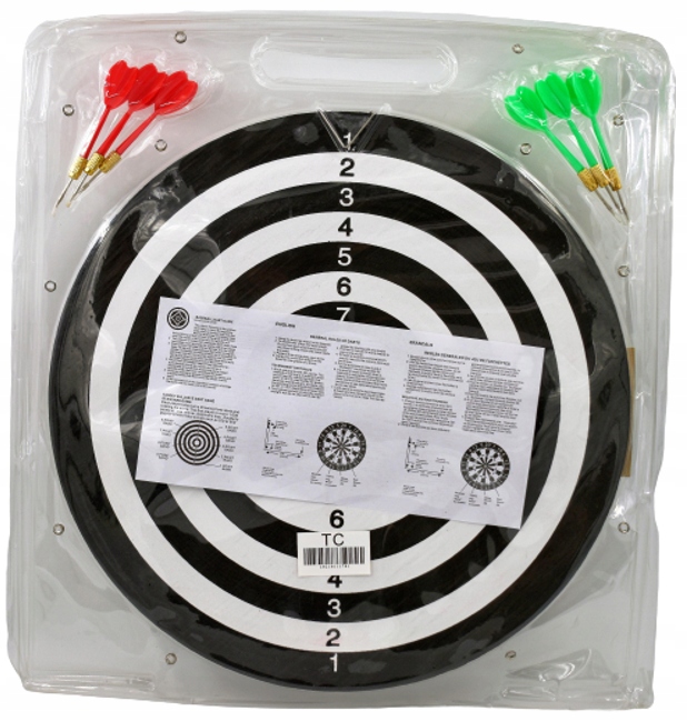 DART tarcza 43 cm lotki 6 szt gra Darts dwustronna