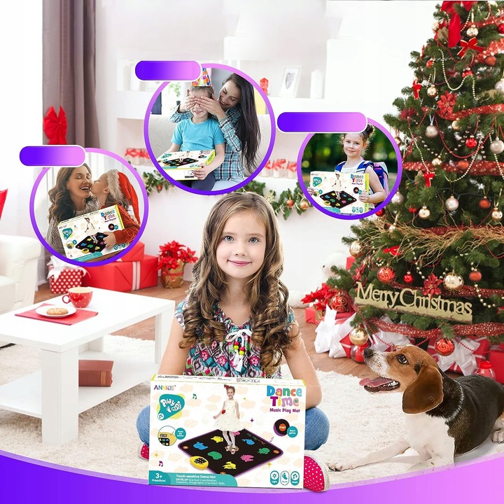 MATA DO TAŃCA DLA DZIECI Z BLUETOOTH 5 TRYBÓW GRY MUZYCZNA MATA TANECZNA