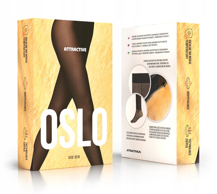 Ciepłe zimowe grube rajstopy termiczne ocieplane z futerkiem 500 den r L/XL