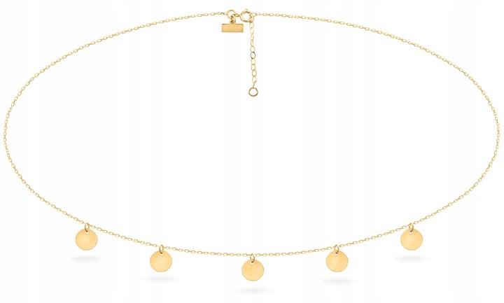 ZŁOTY NASZYJNIK CHOKER CELEBRYTKA KÓŁKA GRAWER 333