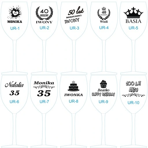 MEGA Kieliszek do wina XXL 530ml Grawer na PREZENT na Ślub Rocznię Urodziny