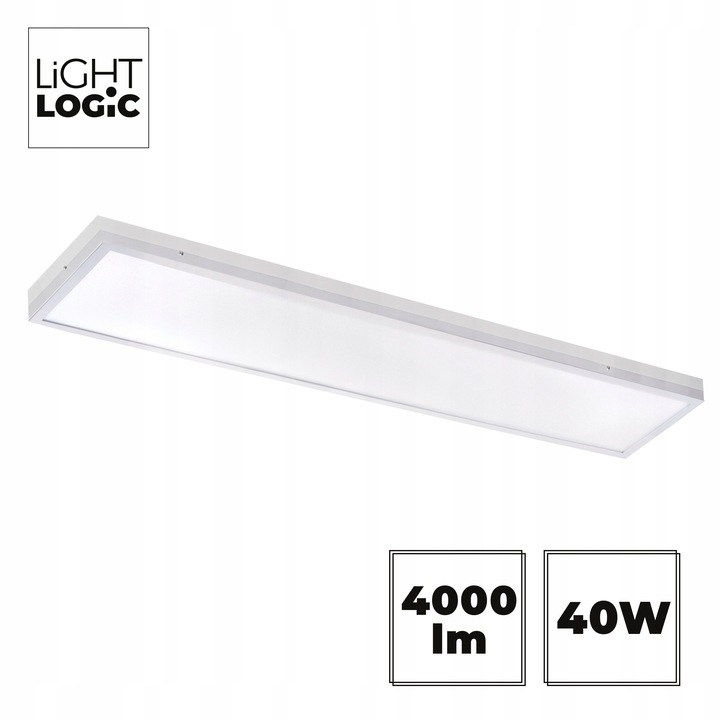 Panel LED 40W 120x30 cm natynkowy plafon sufitowy neutralny 4000K