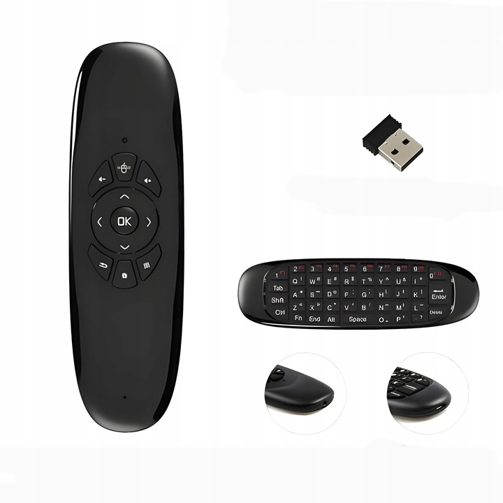 KLAWIATURA BEZPRZEWODOWA PILOT 3W1 SMART TV PC AIR MOUSE MYSZKA NA