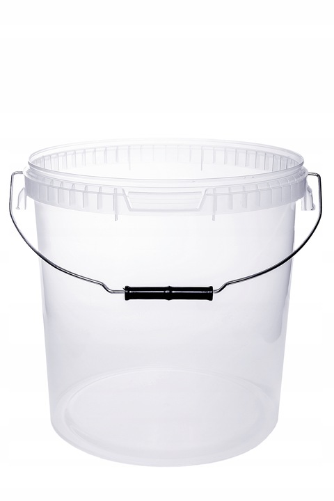 WIADERKO WIADRO POJEMNIK Z POKRYWKĄ TRANSPARENTNE 20L DO 200°