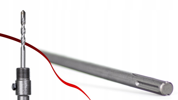 ADAPTER do OTWORNIC PRZEDŁUŻKA 600mm M22x2.0 KORONKI SDS MAX do BETONU