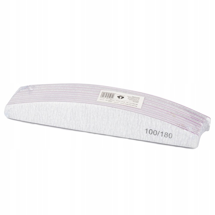 Pilniki Łódka Zebra Dwustronny Do Paznokci Manicure Pedicure 100/180 x 50