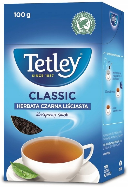 Herbata czarna ekspresowa Tetley 200 g