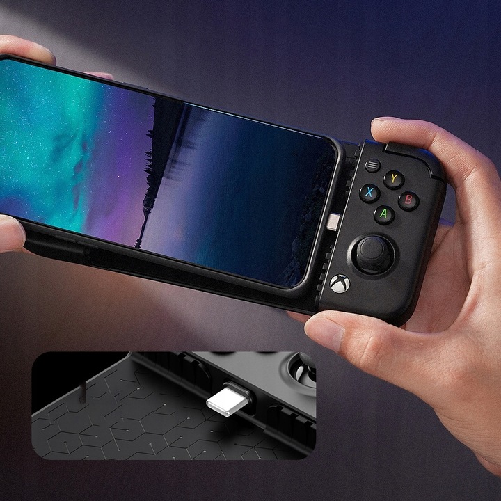 Kontroler mobilny GameSir X2 Pro Biały, wejście USB-C z uchwytem na telefon