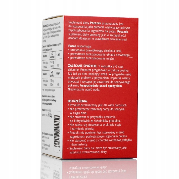 Potazek chlorek potasu 610mg potas 100 kaps