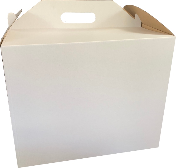 PUDEŁKO KARTON OPAKOWANIE NA TORT Z RĄCZKĄ 30x30x28 cm (5 sztuk) +