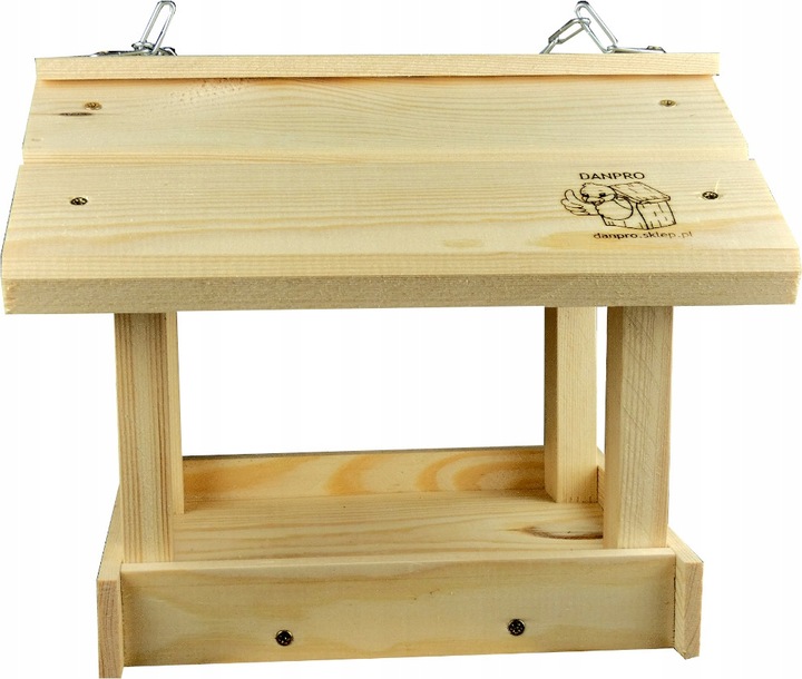 Karmnik dla ptaków do samodzielnego montażu – solidny, drewniany