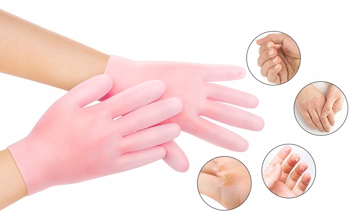 Silikonowe skarpetki na spękane pięty regenerujące pięty do zabiegów 2 par