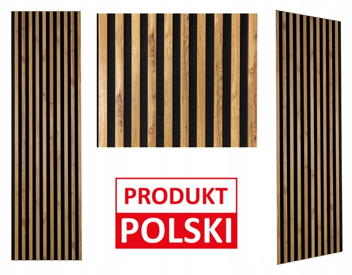 Lamele Ścienne na Płycie 275x58cm Panele Dekoracyjne 3D DĄB WOTAN i