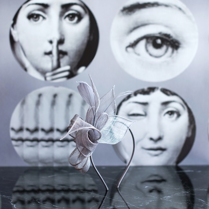 FASCYNATOR Opaska Toczek Kokarda Pióra na Wesele