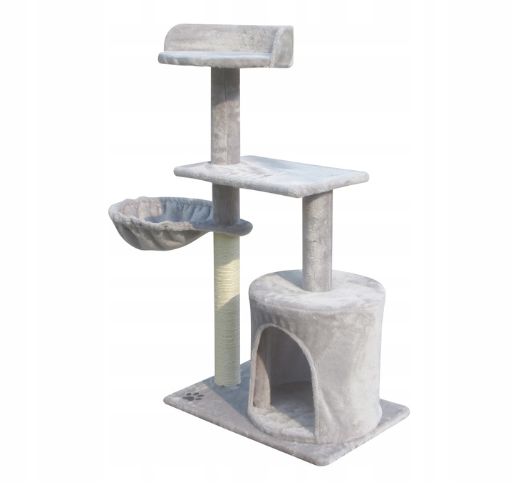 Drapak budka dla kota wieża legowisko domek drabinka sizal słup poziomy