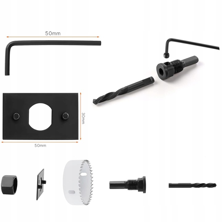 ZESTAW OTWORNIC DO DREWNA FREZÓW 19 - 127 MM 16 ELEMENTÓW HOLDX