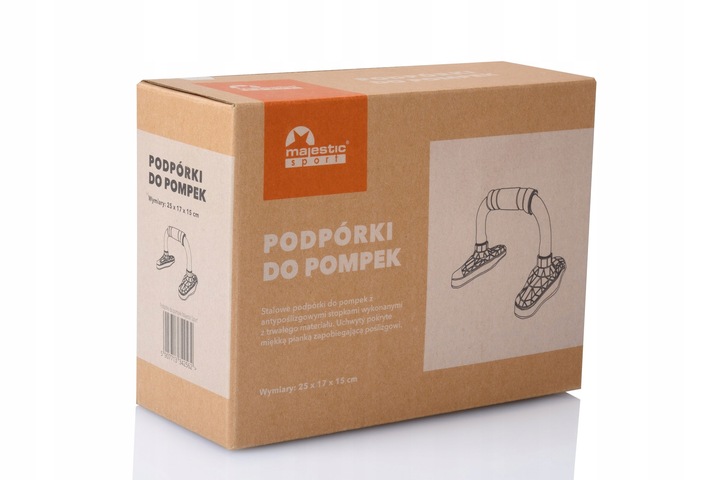 Uchwyty do pompek podpórki push up Majestic Sport