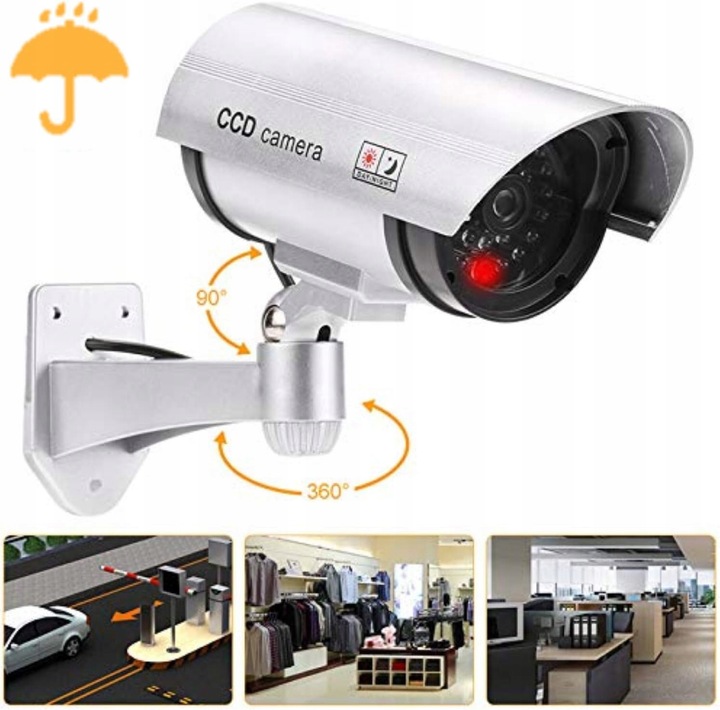 KAMERA ATRAPA IR LED MONITORING KAMERA ZEWNĘTRZNA ŚCIENNA Z DIODĄ MIGAJĄCA