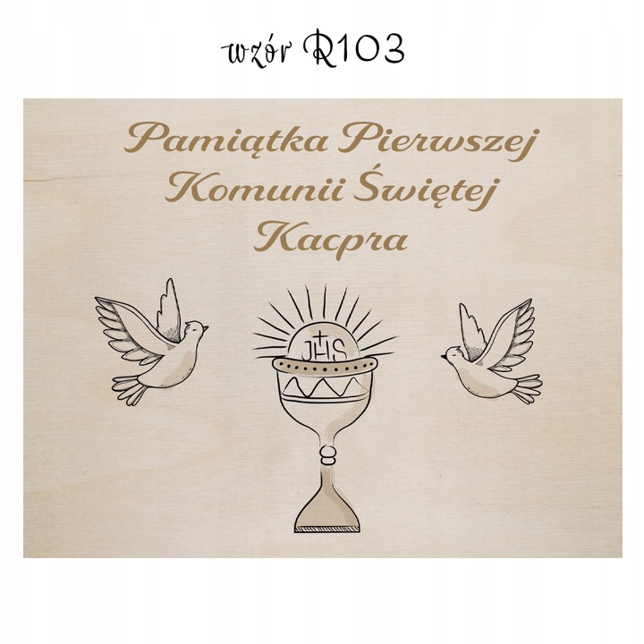 Pamiątka Pierwszej Komunii Świętej Pudełko różaniec