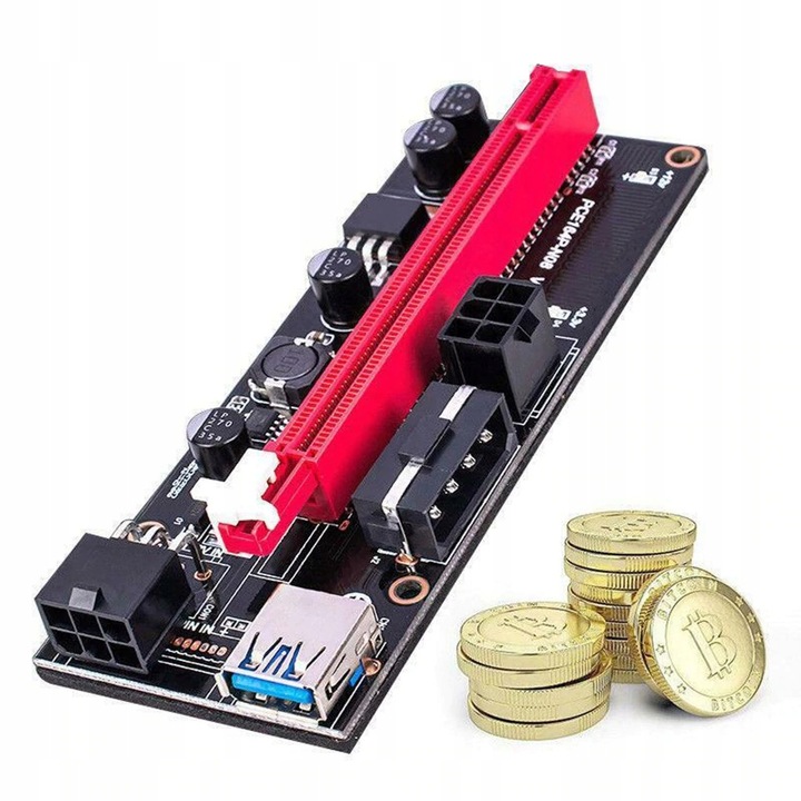 Riser 009S GOLD USB 3,0 PCI-E 1x-16x 6PIN SATA
