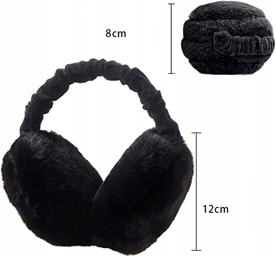 NAUSZNIKI ZIMOWE JESIENNE NA USZY CIEPŁE FUTERKO PLUSZOWE REGULOWANE