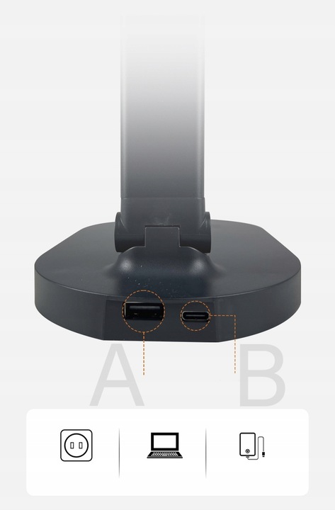 Podwójna Lampka Biurkowa LED Lampa na Biurko Kreślarska 24W Aluminium