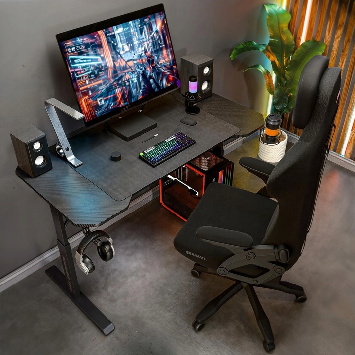 Biurko Gamingowe Regulowane 120x60cm Wysokość 56-79cm VECTOR TREX