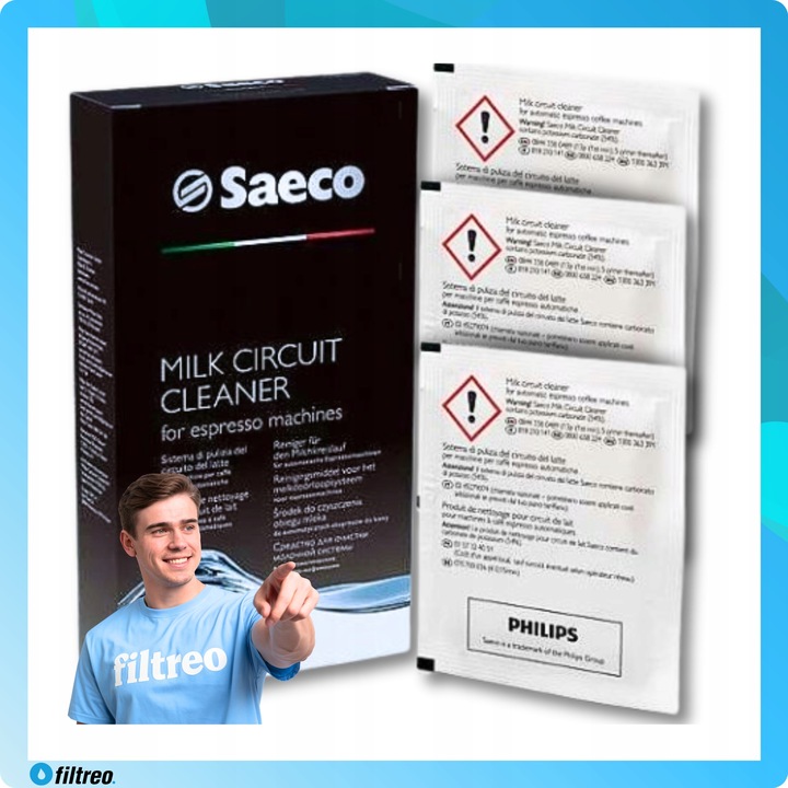 Środek do czyszczenia obiegu mleka 6 saszetek do ekspresu Saeco CA6705