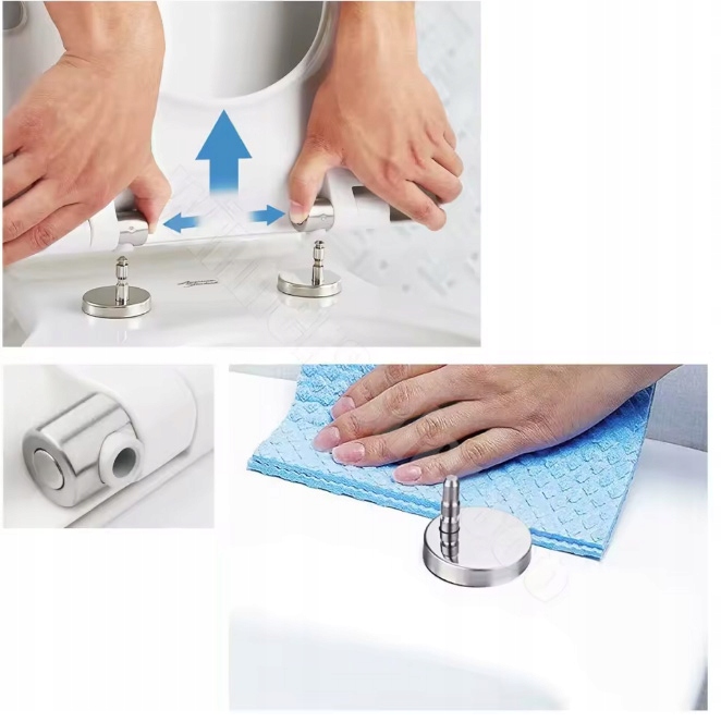 DESKA WC SEDESOWA WOLNOOPADAJĄCA WYPINANA KLOZETOWA UNIWERSALNA RDW-01