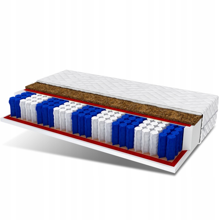 Materac 200x90 kokos pocket 7 stref 14 cm MILO