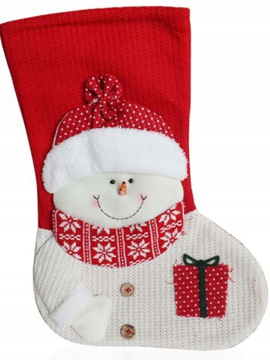 Skarpeta świąteczna na Prezenty od Mikołaja 49x32 cm duża